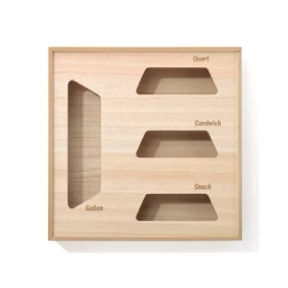 NEW Target Bullseye Wooden Ziplock Bag Dispenser
